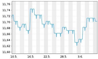 Chart SKAG Euroinvest Corporates Inhaber-Anteile - 1 Monat